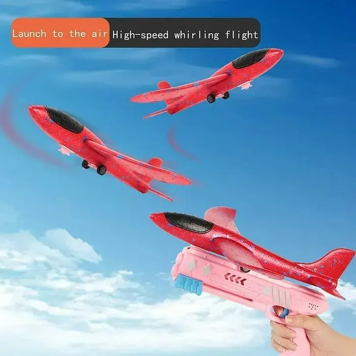 Launch fun and imagination with the Bubble Catapult Airplane Toy — a safe, lightweight foam plane that shoots up to 10m. Perfect for outdoor play and keeping kids active away from screens.