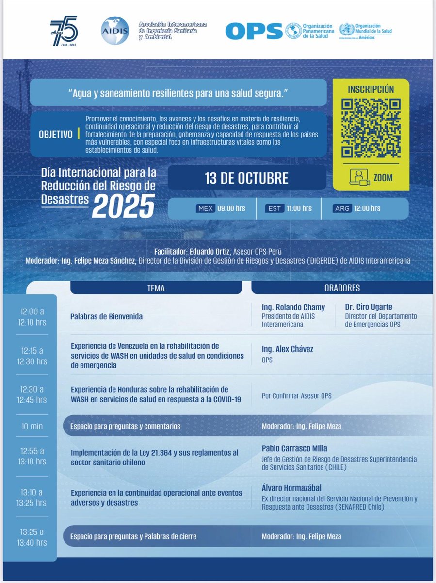 💧 Agua y Saneamiento Resilientes: Un desafío urgente frente al cambio climático

El cambio climático y los eventos extremos están poniendo en riesgo la continuidad de servicios esenciales como el agua potable, el saneamiento y la infraestructura crítica de salud. En este