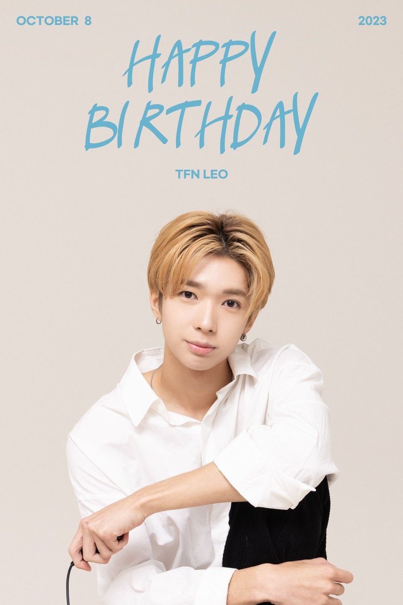 Happy birthday! Wishing you all the best on your special day. 

HAPPY LEO DAY

#TFN #티에프앤 #LEO #레오
#HAPPY_LEO_DAY 
#Forever_TFN 
#TFN_FOREVER_WITH_US
<a href="/TFN_official_/">TFN (티에프앤)</a> <a href="/TFN_Official_JP/">TFN JAPAN OFFICIAL</a>