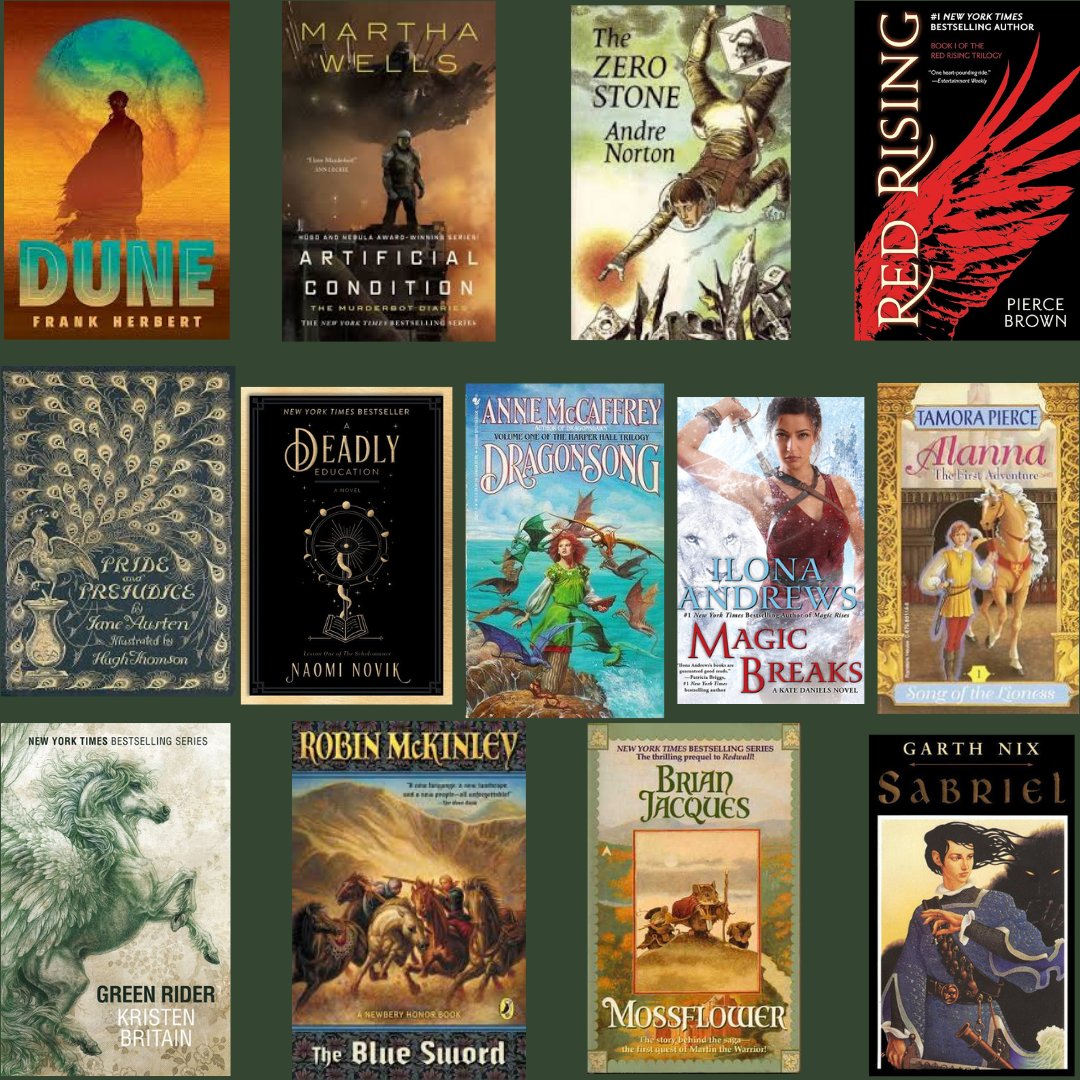 "10" Books to get to know me! This is impossible, there are too many!!!! But here are some I keep going back to for comfort reads, or general fascination with the world-building and characters.