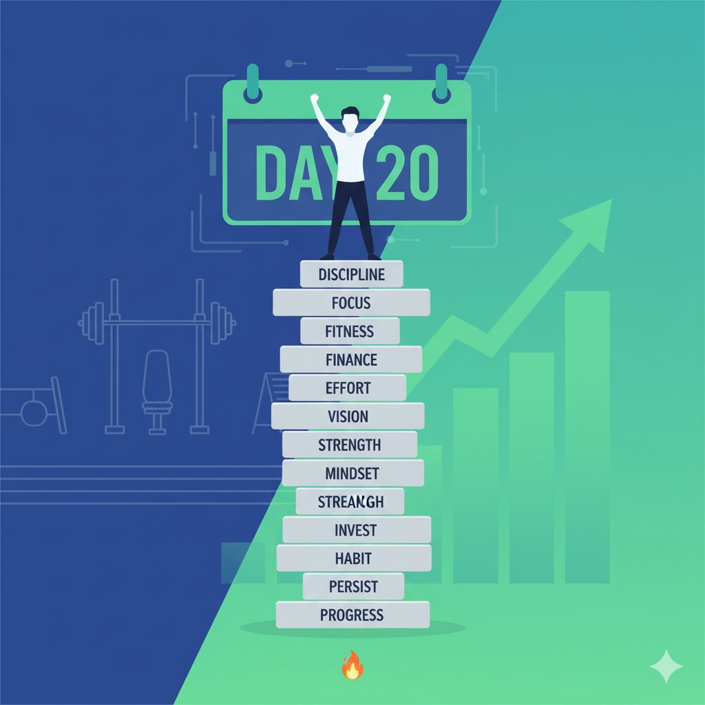 techfitfinance's tweet image. Day 20 — Two decades of days, one mindset: Growth. 🔥
Your body gets stronger. Your money gets smarter.
Every small step you take today is compounding into tomorrow’s success.
#Day20 #TechFitFinance #GrowthMindset #ConsistencyIsPower #CompoundYourLife
