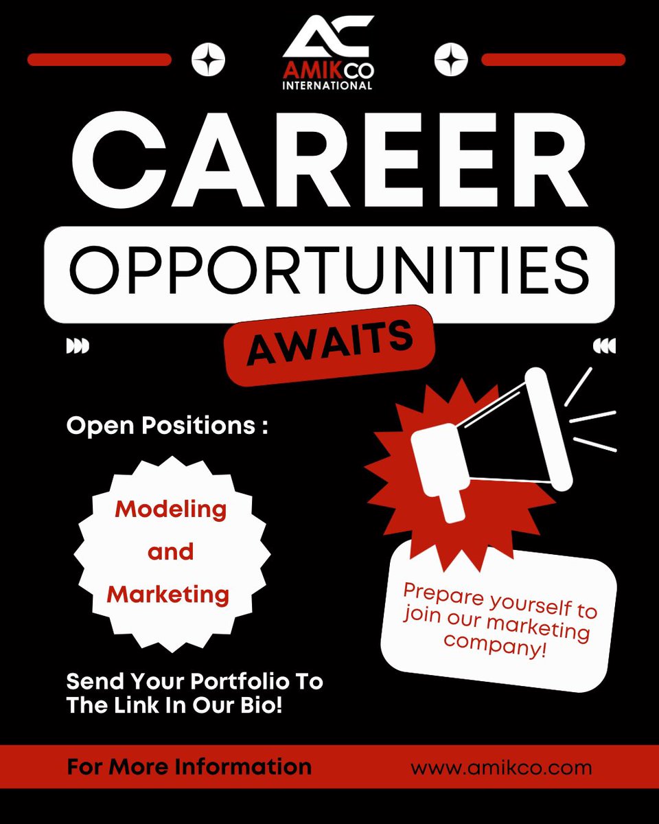lidstrips01's tweet photo. Join the AMIKCO fam and explore exciting opportunities that align with your passion and skills! Check us out andDM or email us NOW! ๐
โข
โข
โข
โข
โข
#amikco #jointhefam #dreamjob #careeropportunities #models #money #fun #amikcointernational #productcreation #laststoptosuccess https://t.co/HrpocuSLaJ