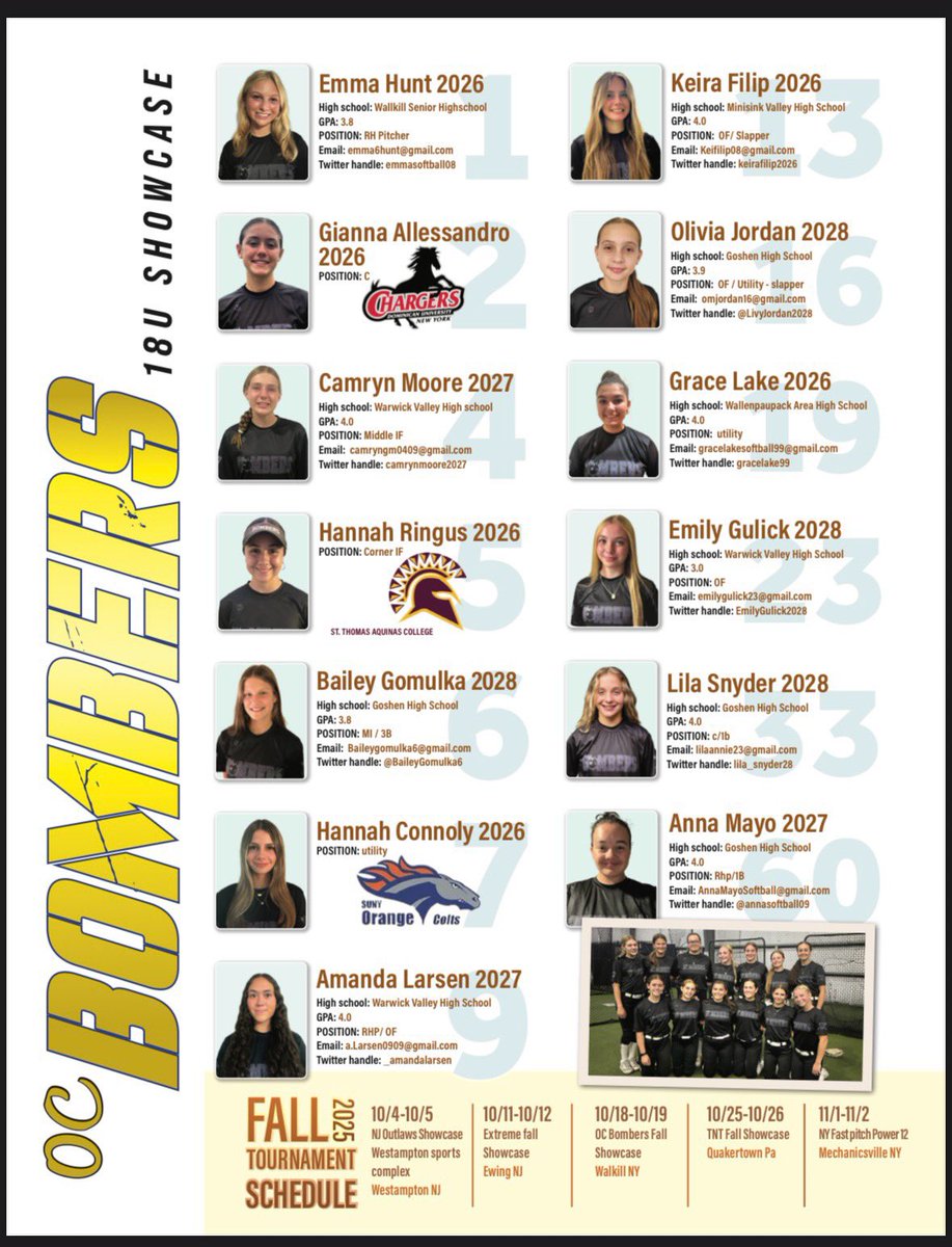 Can’t wait to take the field this weekend at the Xtreme Fall Showcase in Southampton PA. 

Saturday Game Times: 

1pm, 2:40pm, and 4:20pm. Field 4. 🥎