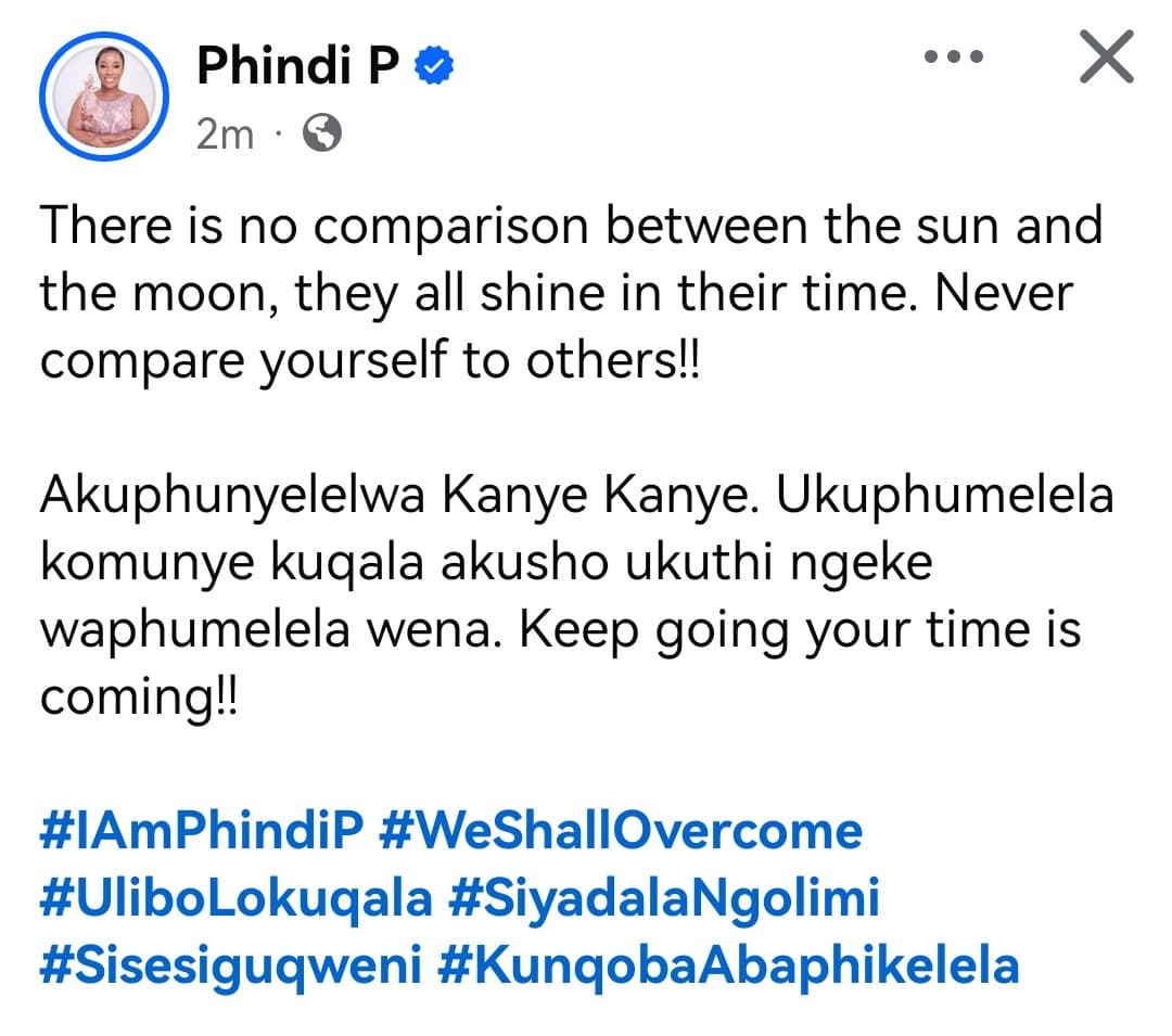 <a href="/ukhozi_fm/">Ukhozi FM Official 📻</a> <a href="/Phindi_P_/">Phindi P</a> Akuphunyelelwa kanye kanye okwamandlebe embongolo siyeza nesami!!! <a href="/Phindi_P/">Phindile Ndlazi</a> #Ulibolokuqala #Sisesguqweni