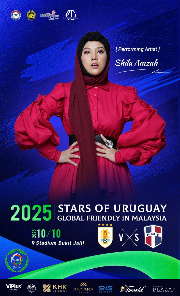 MattNoque's tweet image. ⚽🔥 Malaysia get readyyyyy!
#StarsOfUruguay2025 dah sampai!! 🇺🇾✨

📍 Match 1
Uruguay 🆚 Dominican Republic
🗓 10.10.2025
📌 National Stadium Bukit Jalil

📍 Match 2
Uruguay 🆚 Uzbekistan
🗓 13.10.2025
📌 Stadium Hang Jebat

🎟 Tiket jangan lambat!
tickethotline.com.my/events/dominic…