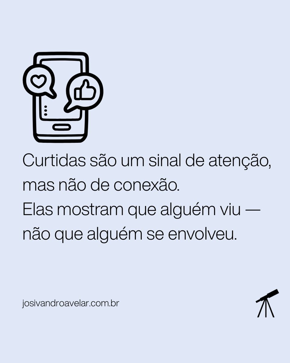josivandro's tweet image. 💬 Curtidas contam.
Mas conversas conectam.
O novo #ContentTalks fala sobre transformar interação em relação real — e por que o engajamento que importa vai além dos números.

Menos contagem, mais vínculo. 💡

#Comunicação #Engajamento #MarketingDeConteúdo #Criatividade
