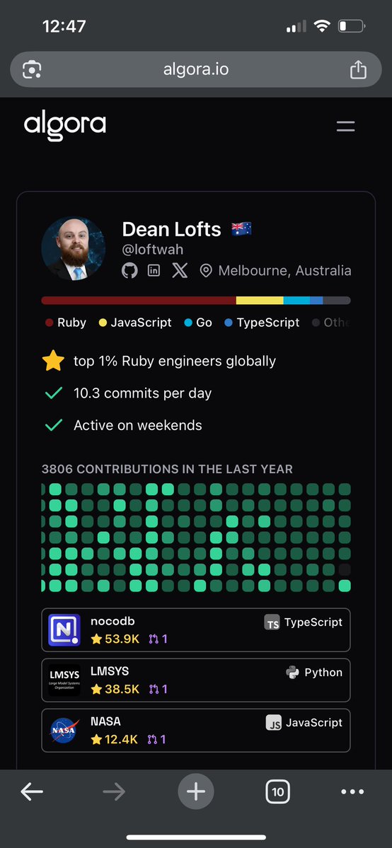 loftwah's tweet image. My profile is pretty epic and even I struggle to get interviews at the moment.