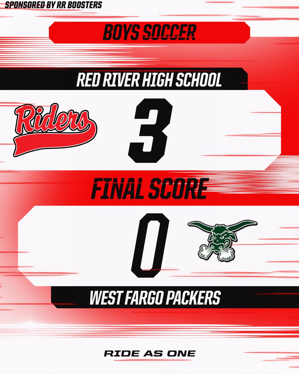 Win and in they say…😤
With this win, your Roughriders have officially punched their ticket to next weeks State Tournament!!! #RideAsONE #StateBound <a href="/riders_soccer/">Red River Soccer</a>