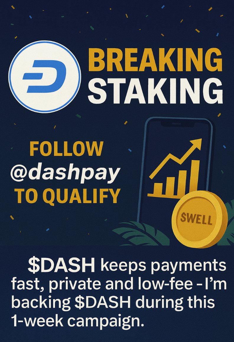 Consider @dashpay  ⚡️
Dash keeps payments fast, private and low-fee — I’m backing $DASH 

 Don’t sleep on this — join the movement. 🚀 #DASH