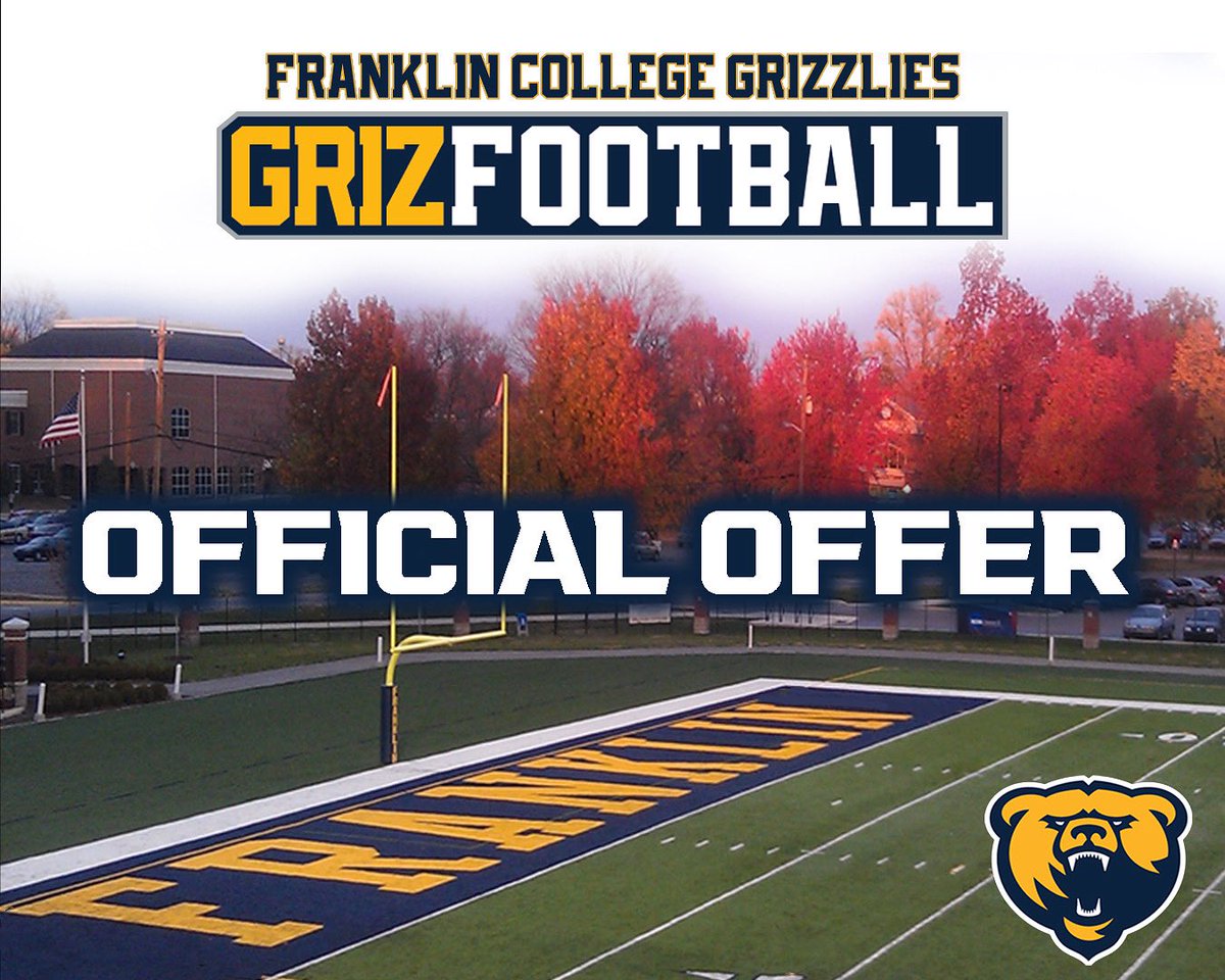 After a great conversation with <a href="/ChampionsManual/">Mike Leonard</a>, I am blessed to receive an offer from Franklin University to play football at the Collegiate Level!
<a href="/FCGrizFootball/">Franklin College Football</a> <a href="/CoachK_Ski/">Blaine Kowalkowski</a> <a href="/CoachHillGriz/">Daniel Hill</a> <a href="/Coachkuz_/">Kenny Kuzmuk</a> <a href="/BnlFootball/">BNL Football</a> <a href="/BNLAthletics1/">BNL Athletics</a> <a href="/brayden3tidd/">Brayden Tidd</a> <a href="/recruitingArena/">RecruitingArena</a> <a href="/BrianBeesonator/">BrianBeeson</a>