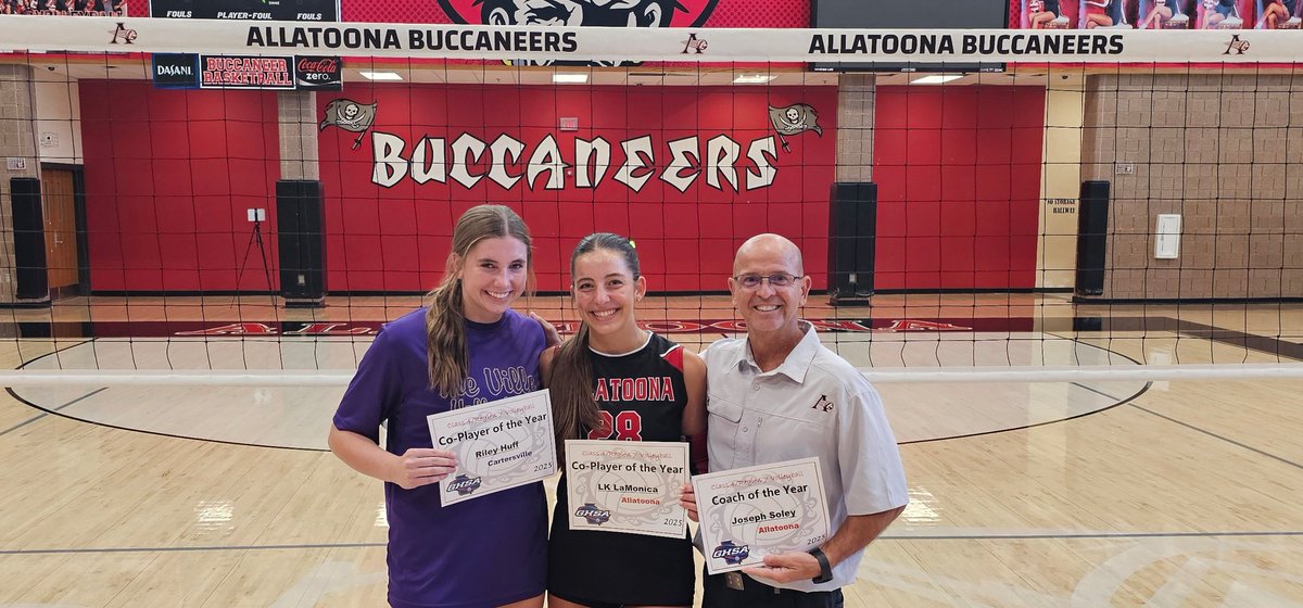 Allatoona Volleyball (@allatoonavb) on Twitter photo Congratulations to <a href="/AllatoonaVB/">Allatoona Volleyball</a> head coach Joseph Soley on being honored Coach of the Year for Region 7.
Go Bucs!
<a href="/toona_athletics/">Allatoona Athletics</a>
<a href="/cobb_sports/">Cobb Sports</a>
<a href="/OfficialGHSA/">GHSA</a>
<a href="/GACACoaches/">Georgia Athletic Coaches Association</a>
<a href="/mdjonline/">MDJ Online</a> Congratulations to <a href="/AllatoonaVB/">Allatoona Volleyball</a> head coach Joseph Soley on being honored Coach of the Year for Region 7.
Go Bucs!
<a href="/toona_athletics/">Allatoona Athletics</a>
<a href="/cobb_sports/">Cobb Sports</a>
<a href="/OfficialGHSA/">GHSA</a>
<a href="/GACACoaches/">Georgia Athletic Coaches Association</a>
<a href="/mdjonline/">MDJ Online</a>