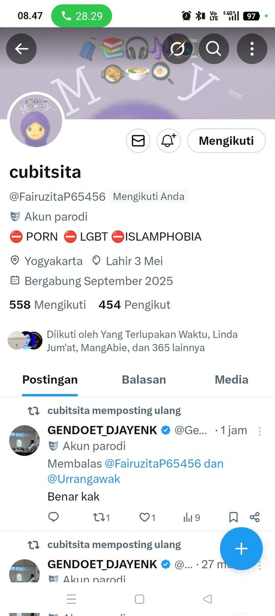 Silahkan follow akun ini 
👉 <a href="/FairuzitaP65456/">cubitsita</a> 
Bantu RT ya 
Thanks 🤝😇