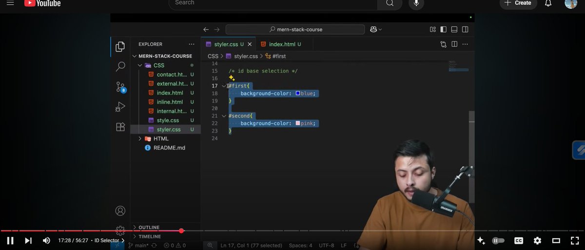 neuralnerd01's tweet image. Day 7/100 of #100DaysOfCode 🎨
@rohit_negi9 @adityatandon02 
Dove into CSS today!
🎨 Inline, internal &amp;amp; external styles
🧩 Selectors: element, ID, class
🌈 Colors: RGB, HSL, Hex
🔠 Fonts &amp;amp; Google Fonts
📏 Units: px, em, rem, vw, %
The web just got a whole lot more colorful 💻✨