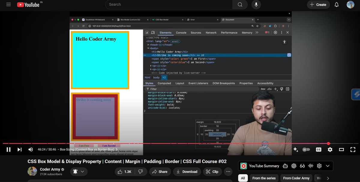 neuralnerd01's tweet image. Day 8/100 of #100DaysOfCode 📦
@rohit_negi9 @adityatandon02 
Learned the CSS Box Model today!
🧩 Content, padding, border, margin
🎨 Border-radius, shorthand, box-sizing
🧱 Inline vs Block vs Inline-Block
🔍 Used Inspect Tool to visualize layout
CSS layout = boxes inside boxes 😄
