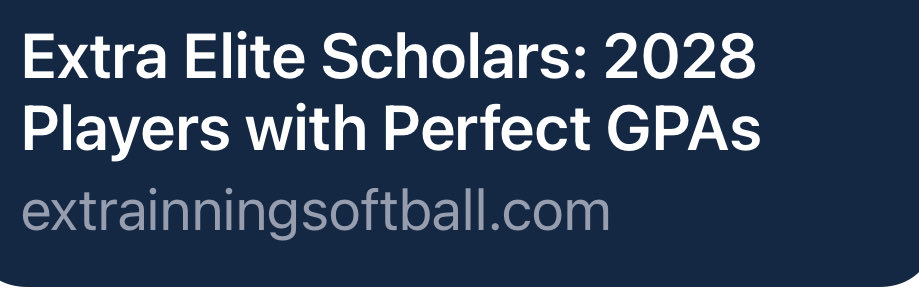 JMena2028's tweet image. I appreciate being recognized by @ExtraInningSB for both my academic and athletic achievements. It's not easy juggling it all, but grateful for all the positives that come from it. @UnityTorres2028 @UnityNewJersey @VAUnitySB @TopPreps @Softball_Alley @SoftballDown @los_stuff…