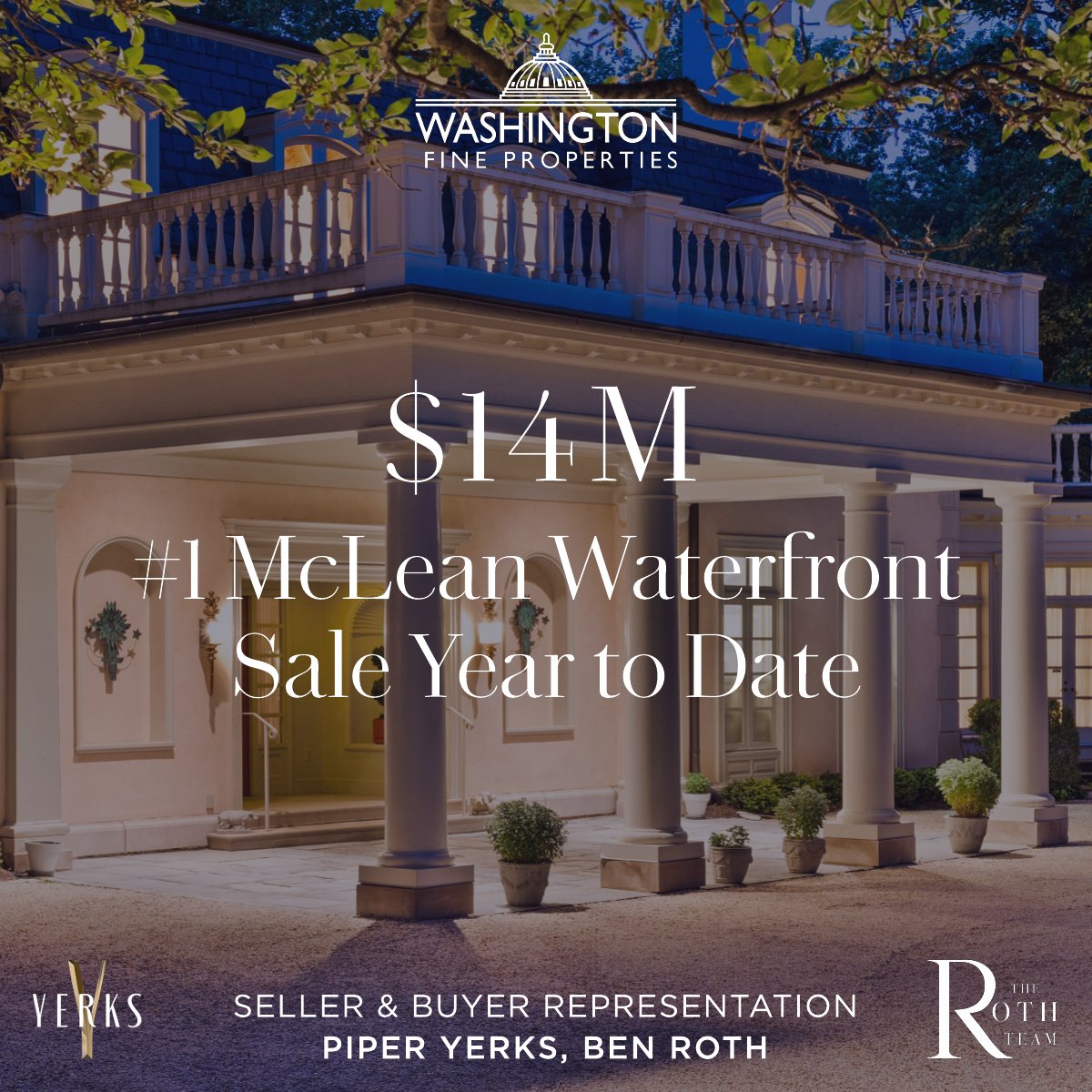Washington Fine Properties achieves three record-breaking sales in Northern Virginia this year!

With 150 of the finest agents, WFP continues to lead the luxury market, outperforming brokerages many times our size.

Who you work with matters – work with a market leader.