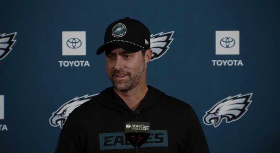 Kevin Patullo says the #Eagles coaching staff worked all night last night with the short week: "If we got 2-3 hours of sleep, it was a good night." 