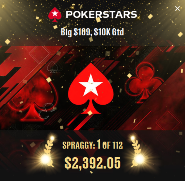 It's been 3 years 2 months 4 days 23 hours 15 minutes 54 seconds since Spraggy has won the Big $109.

The streak... is over.