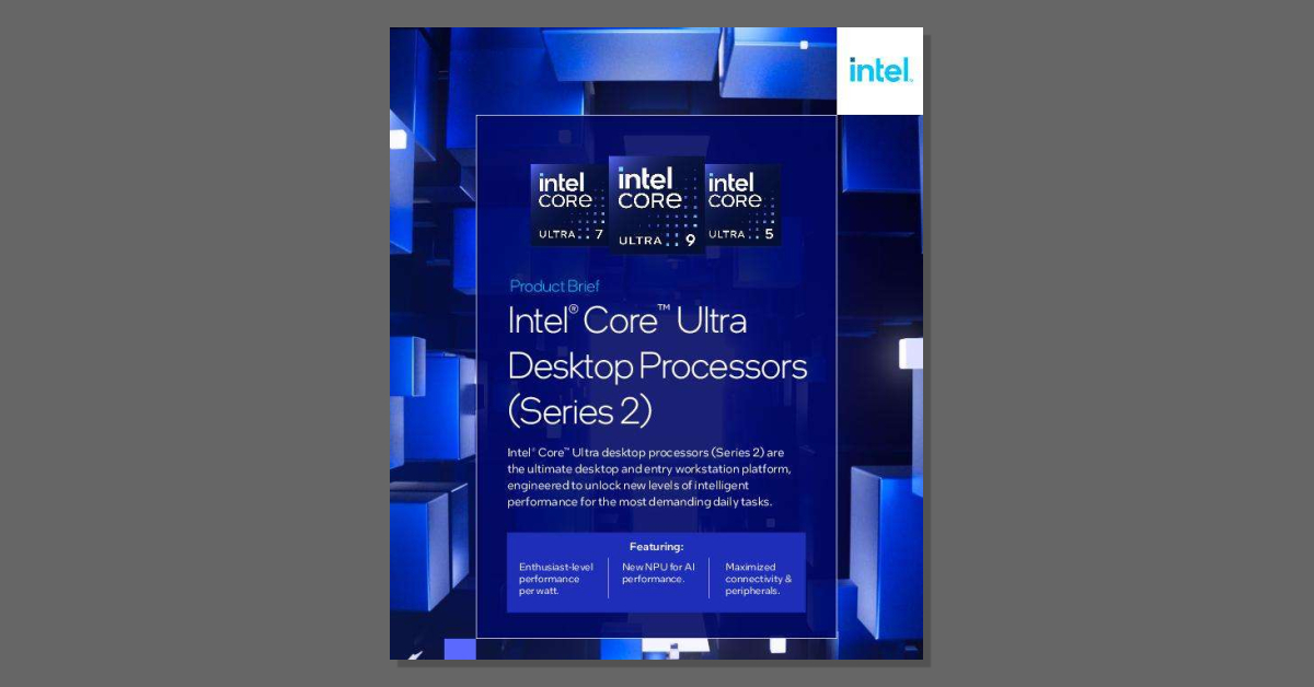 ComputerLandSV's tweet image. Challenging tasks require more intelligent power. The Intel® Core™ Ultra desktop processors (Series 2) offer AI acceleration, support for up to 24 cores, and advanced connectivity options for your desktop. Get the product brief from @Intel below. 👇 stuf.in/bh8zk9