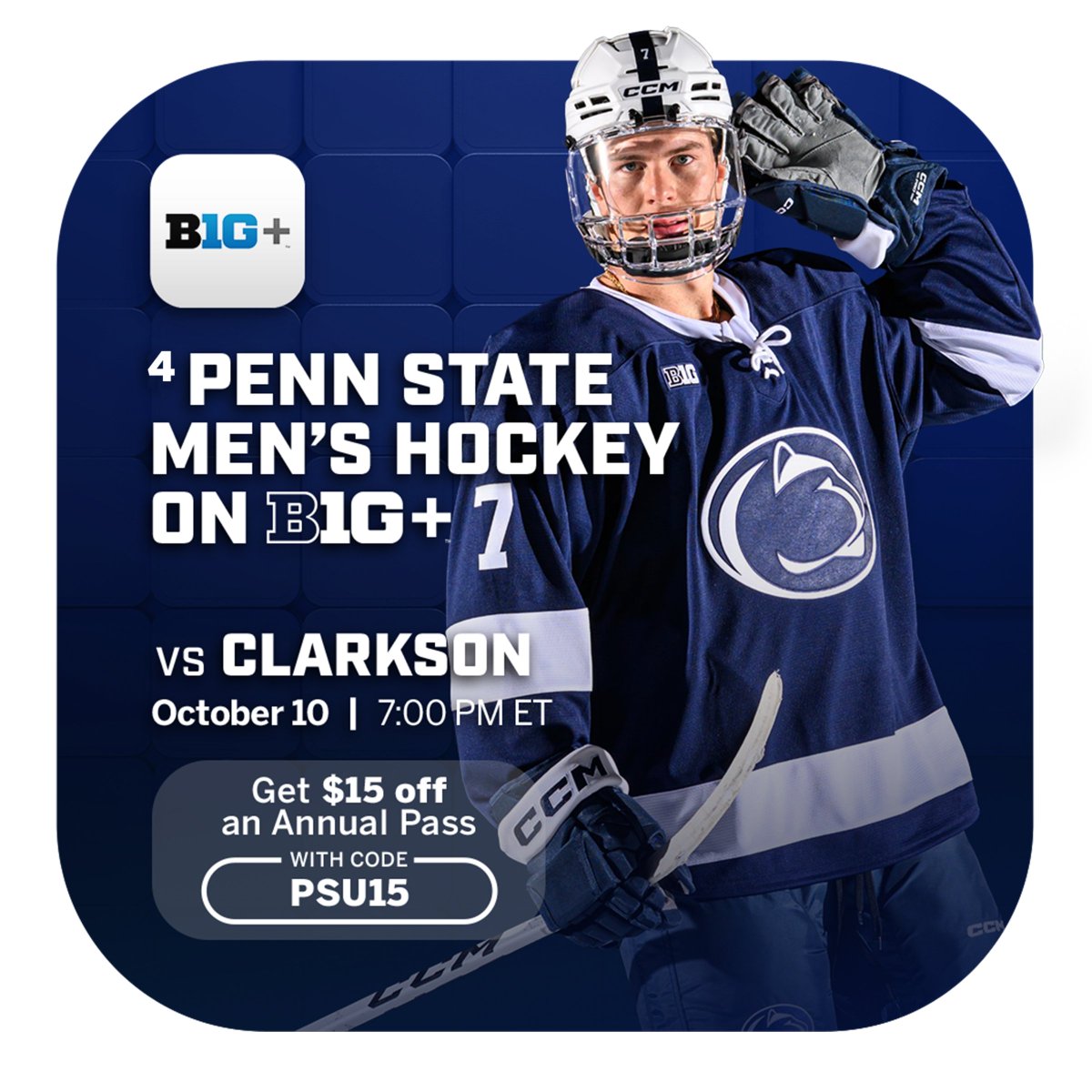 GoPSUsports's tweet image. 🏒 Don&apos;t miss #4 @PennStateMHKY

Stream it on @BigTenPlus and get $15 off with code PSU15

🔗 bit.ly/bigtenplus_pen…