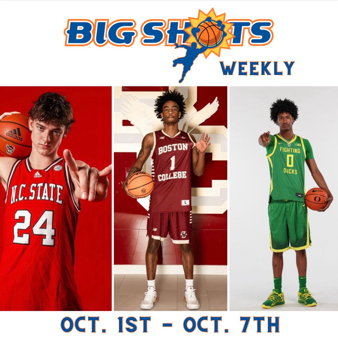 BigShotsGlobal's tweet image. BIG SHOTS WEEKLY 🔥
Commit season HEATING UP!
Cole Cloer → NC State 🐺
Trey Beamer → Boston College 🦅
Tajh Ariza → Oregon 🦆 (son of NBA legend Trevor Ariza)
Full list of commits, offers &amp;amp; visits ➡️ bigshots.net/news_article/s…
#BIGSHOTS #ThinkBIG #RecruitingNews