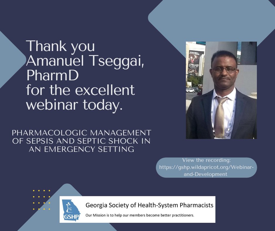 Thank you Dr. Amanuel Tseggai for the excellent webinar today.
Missed it?  View the recording:  gshp.wildapricot.org/Webinar-and-De…
