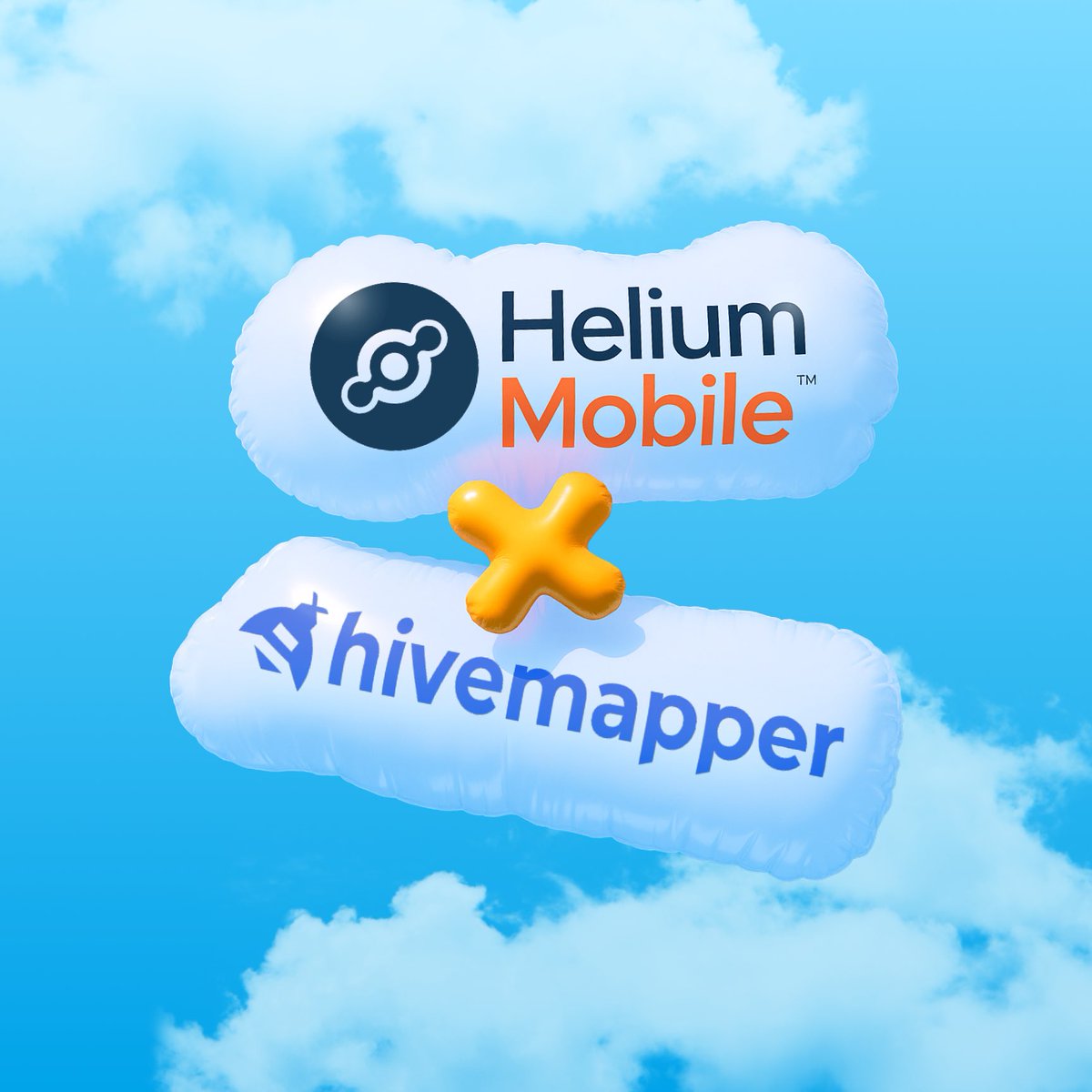 Helium Mobile and Hivemapper collaboration logo