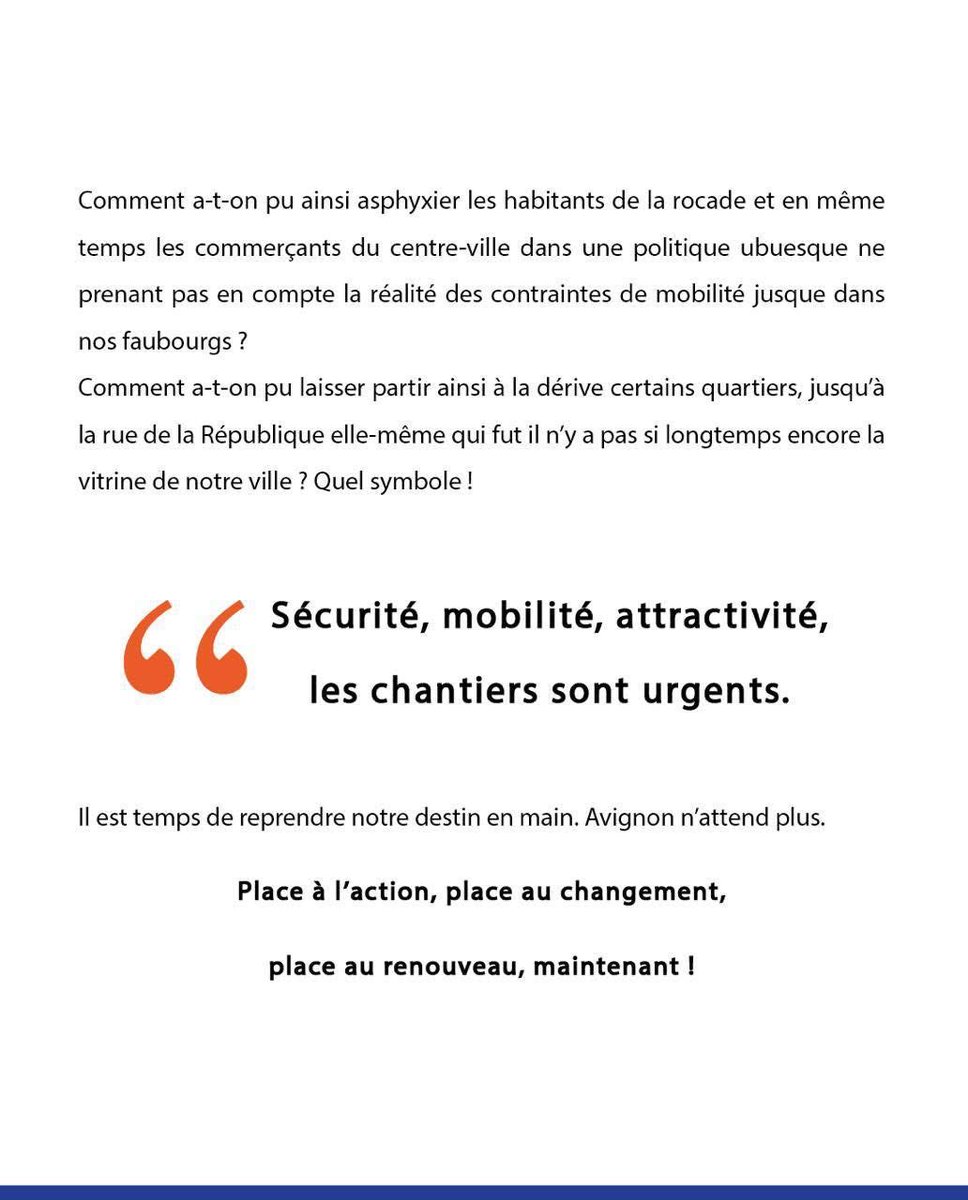 💬 Face à l instabilité politique dans notre pays, il est urgent de consolider au niveau local un îlot de bon sens, non partisan, dédié à 100% au seul intérêt de notre ville et à l efficacité de son équipe dirigeante. 
J ai donc décidé d’être candidat aux élections municipales