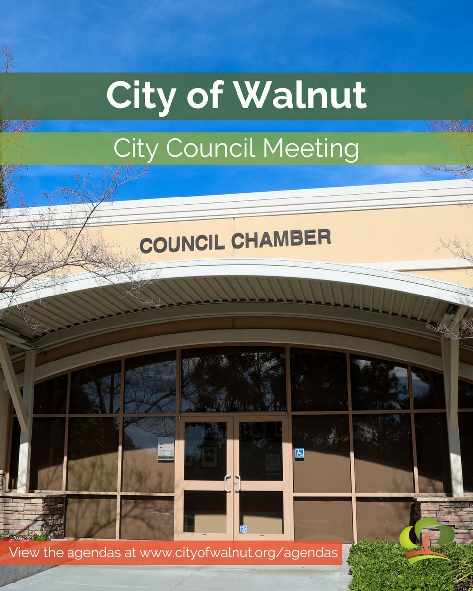Tonight at 7 p.m. is our regularly scheduled City Council meeting.

To view the agenda, visit cityofwalnut.org/agendas.