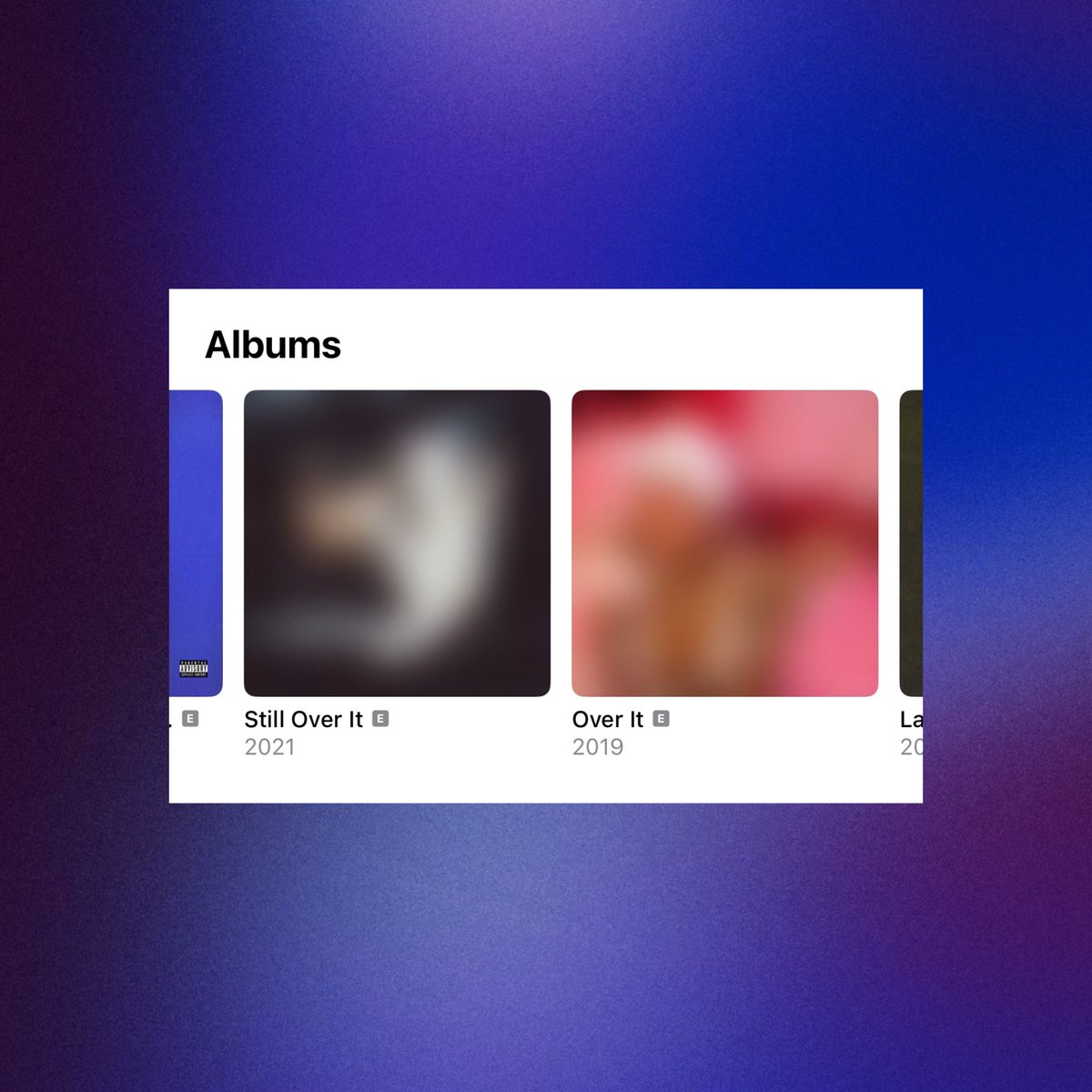 Summer Walker has blurred the cover arts for her albums ‘Over It’ &amp; ‘Still Over It’ on Apple Music.