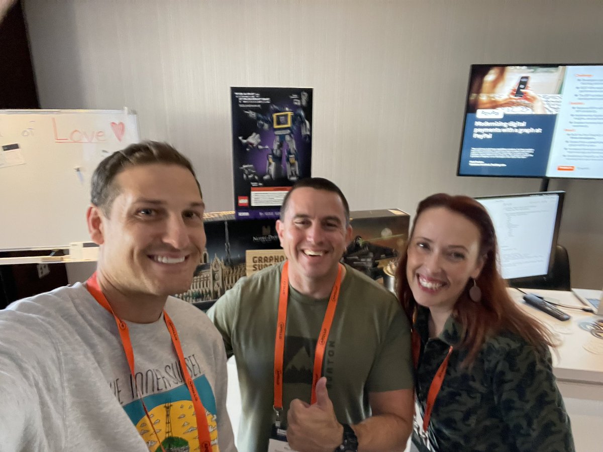 apollographql's tweet image. #graphqlsummit DevRel takeover!!! Michael, Hugh and Amanda bringing you the latest from the conference❤️
Our favorite quote from the morning panel on shipping Agentic experiences: “Someone has to be the adult in the room” ➕👏
So true 😂