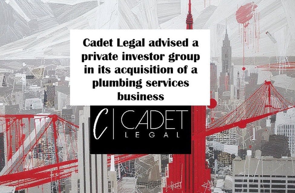 CadetLegal's tweet image. Excited to have advised a group of self-funded searchers in their acquisition of substantially all the assets and hiring of all employees of a plumbing services company in the DFW area. If you’re looking to start or buy a business - hit us via DM or the bio link

#cadetlegal #smb