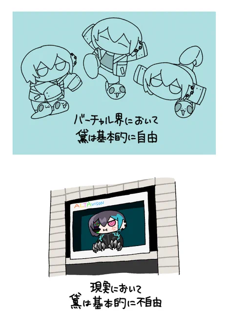 自由・不自由
#きょうのまゆずみ  #灰画 