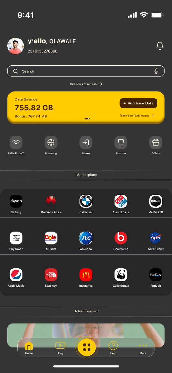 Ola__004's tweet image. Day 16 — MTN mobile homepage design (practice) complete 📱⚡
Other app features are currently in progress — stay tuned for the full experience. 👀💛
#UIDesign #MobileApp #Figma #DesignPractice
