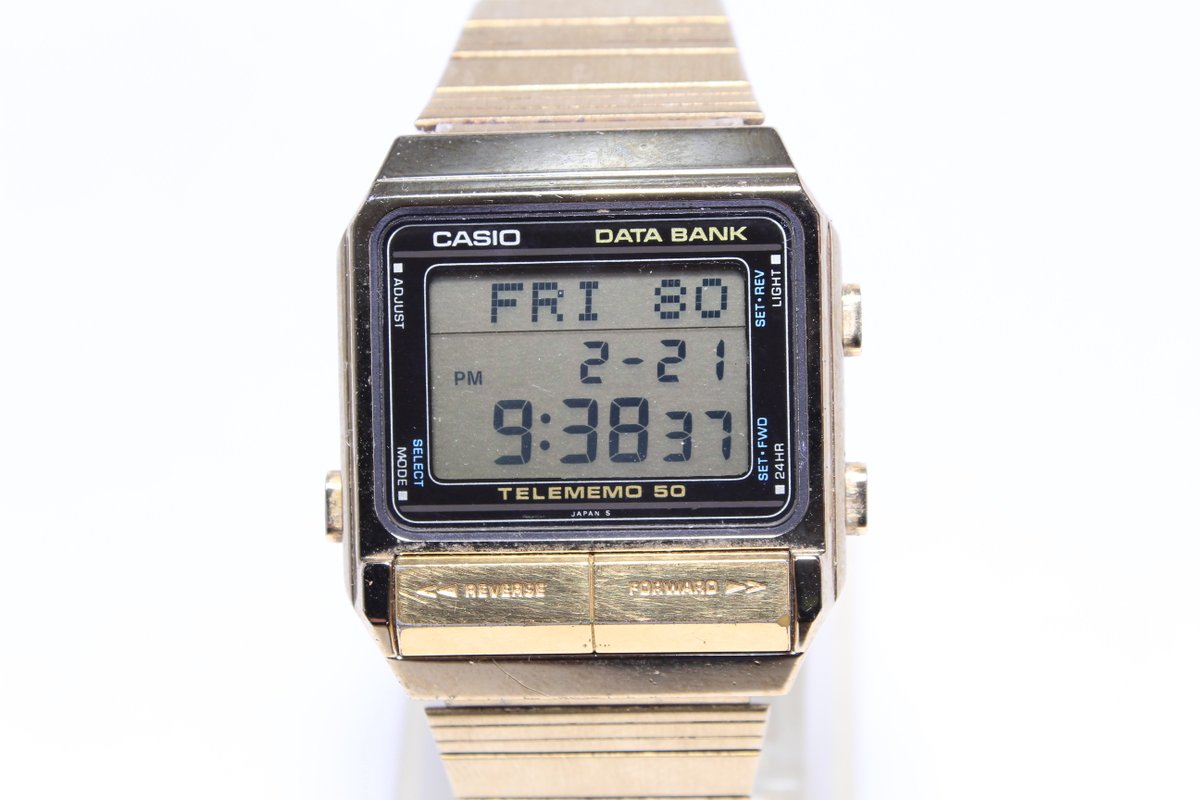 GshockTkhs's tweet image. CASIO DATA BANK DB-500G gold telememo ebay.com/itm/2568389179… #DATABANK #DB500 #goldtelememo