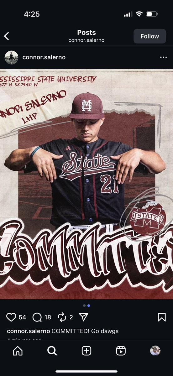 robbiefaulk1878's tweet photo. Yet another big baseball commit for Brian O’Connor: LHP Connor Salerno commits as a top 5 player nationally in the ‘27 class. 

Topping out at 97 mph as a junior https://t.co/LU12UzZis5