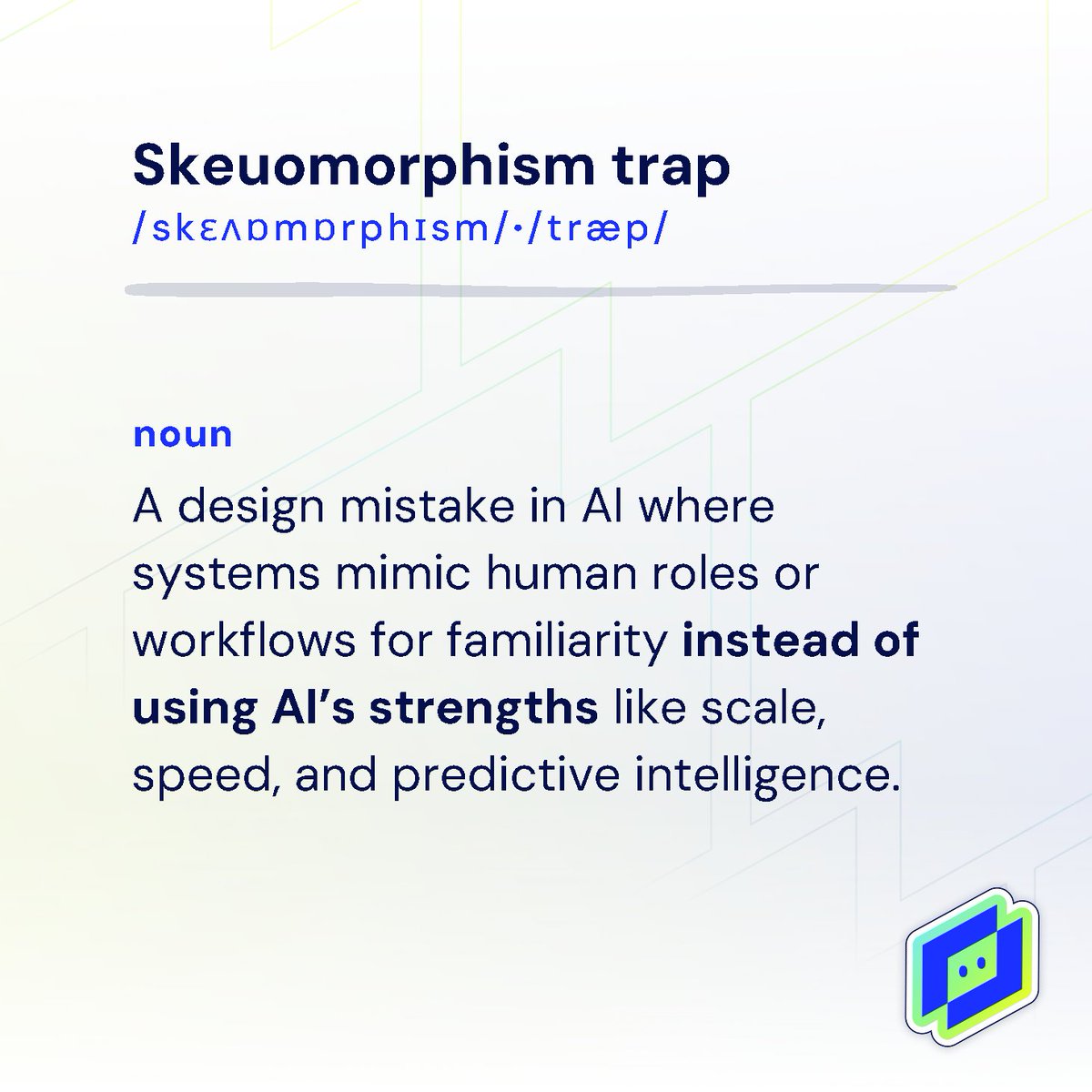 LogicMonitor's tweet image. Most enterprise #AI is stuck in the skeuomorphism trap, where AI is built to mimic humans instead of unlocking machine-native power.

Karthik Sj broke down what that means (and why it matters) here: ow.ly/LIX850X85sr