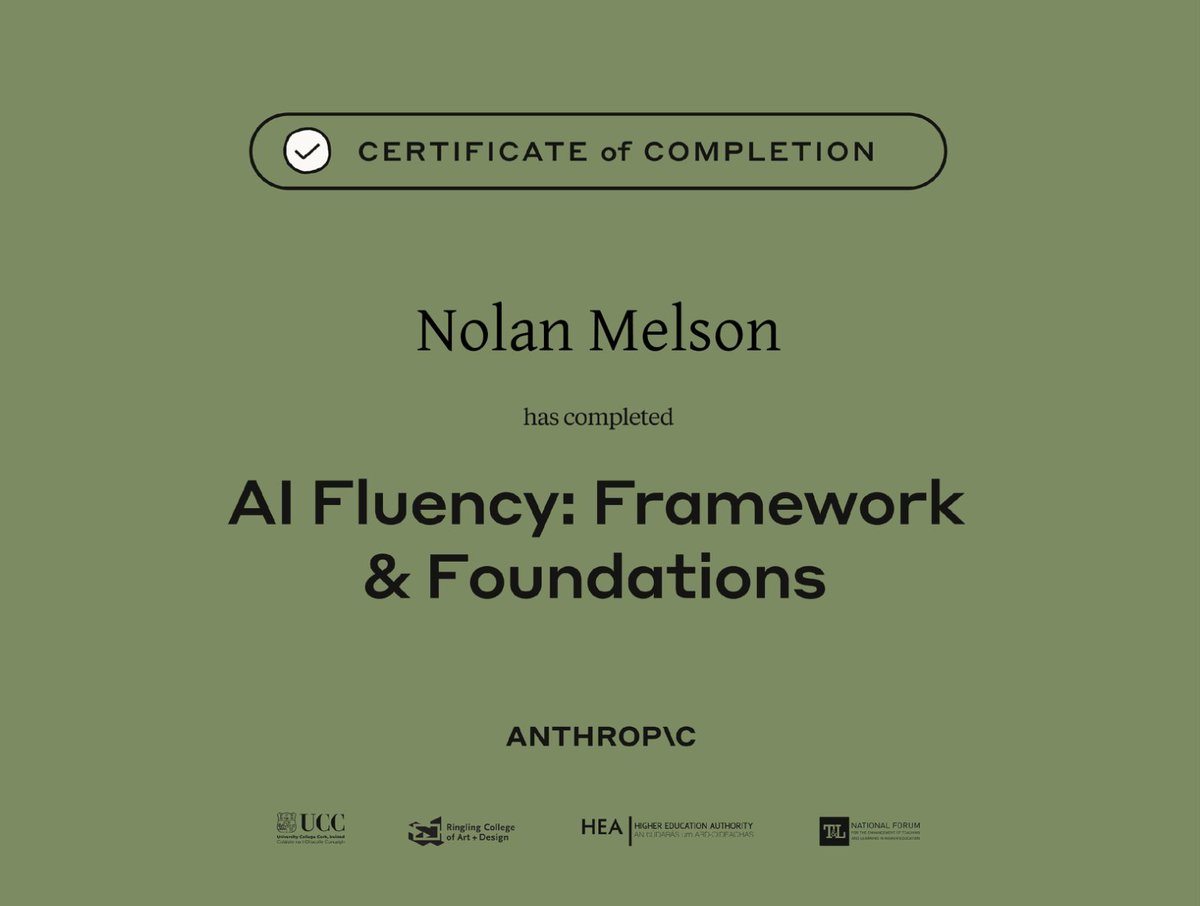 Most PMs learn how to ship features.
Few learn how to collaborate with AI.

#AnthropicAI  AI Fluency Certification (my Vol. 2 course review) teaches the 4 Ds every AI-minded PM needs:
🪶 Delegation
💬 Description
🧐 Discernment
⚖️ Diligence

Full insights in my newest substack 👇