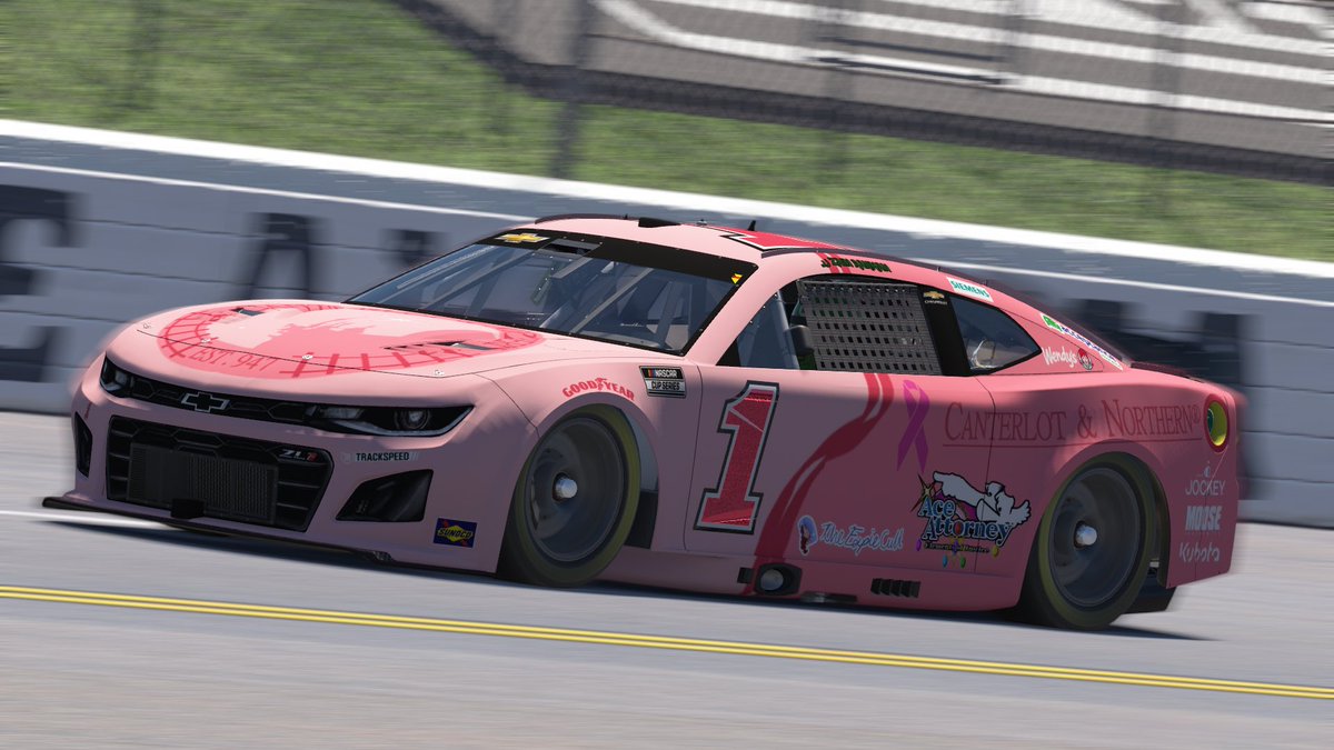 Team_Trackspeed's tweet image. Our Shades Of Pink That Will Be Ran At The @iRacingFedEx25 Cup Race At Talladega!