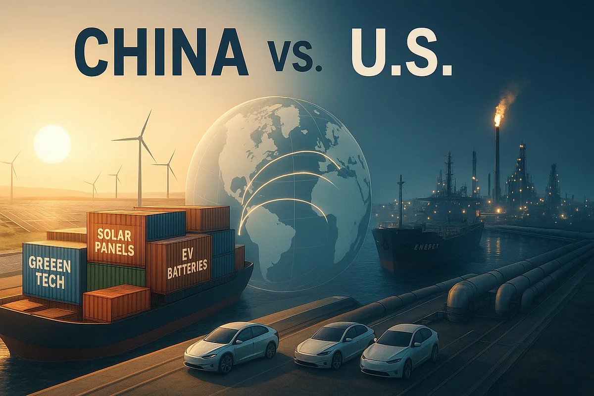 fklivestolearn's tweet image. The world’s two largest economies are locked in a new kind of energy war. The U.S. remains a fossil-fuel powerhouse, while China doubles down on #greentech. #FossilFuels #renewables 

👉shorturl.at/OnJKE

@technicitymag @gvalan @DrFerdowsi @junjudapi @mary_gambara