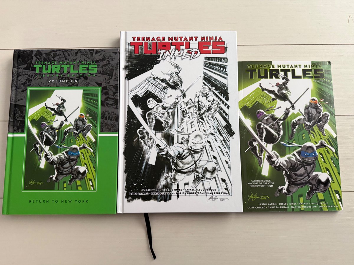 PSA for people who love TMNT and great comic art: The inked deluxe hardcover edition of TEENAGE MUTANT NINJA TURTLES VOL. 1 - RETURN TO NEW YORK is on sale now!