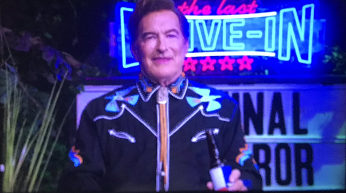 ArtVark6's tweet photo. Was a bit blurry-eyed for JB’s 2nd rant Friday night, but enough hit that I had to go back and rewatch for those nuggets of gold
‘Seventies hicksploitation paranoia is back! Let’s get nasty down by the sinkhole!’
AND…
#thelastdrivein #MutantFam
#HorrorFam #TheFinalTerror
1/2 https://t.co/agKr40PanK
