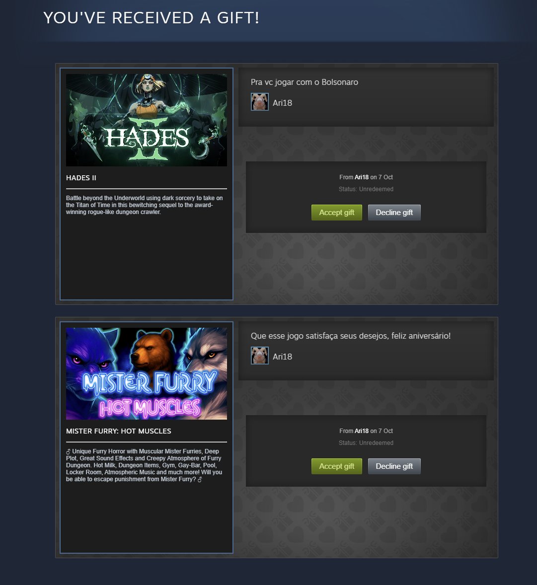 Obrigados pelo presente <a href="/Arplay18/">Arplay</a>