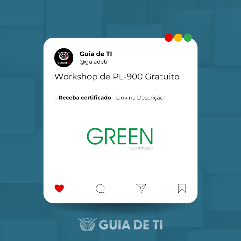 guiadeti's tweet image. Workshop de PL-900 Gratuito da Green Tecnologia

guiadeti.com.br/noticias/works…

Workshop gratuito PL-900 da Green Tecnologia: aprenda Power BI, Power Apps, Power Automate e Dataverse com certificado Microsoft.