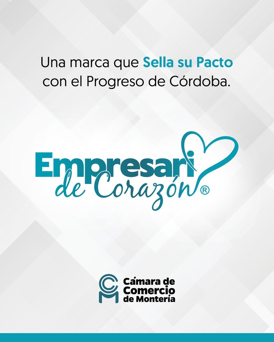 Este sello simboliza compromiso, formación y crecimiento. Es el corazón que late por Córdoba, por sus emprendedores y por un futuro lleno de oportunidades. ¡Únete al movimiento! #EmpresarioDeCorazón #CámaraDeComercioMontería