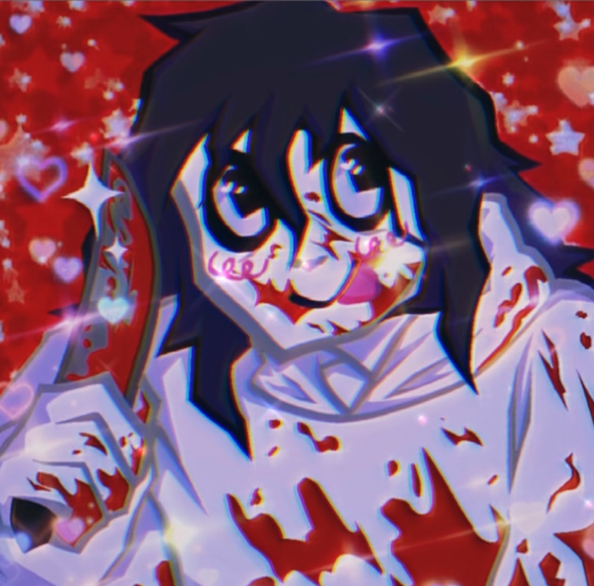 packingsnow's tweet photo. Idk if anyone wants this but I found an old Jeff gif I made except he’s just a happy guy!
#creepypasta
#creepypastatwt
#jeffthekiller
#proxytwt https://t.co/zKQinuqM19
