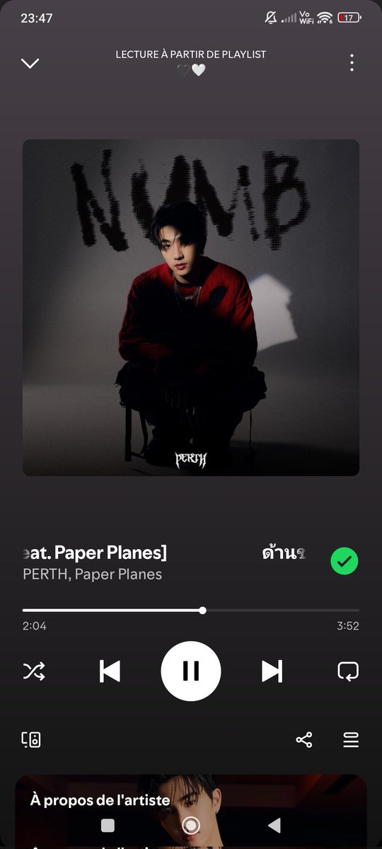 proudofyouV's tweet image. I&apos;m addicted, I can&apos;t stop listening to it😭🖤

#Numb_PERTH
#PerthTanapon
#RISERMUSIC