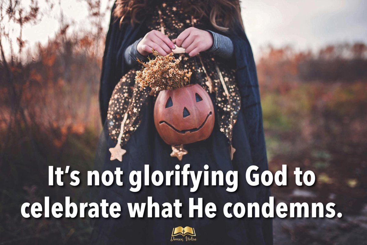 PearlsWisdom80's tweet image. I read this today. It was written by Doreen Virtue. It made me really pause and reflect. It’s not always easy to be in this world, yet not of it. However it is necessary in our walk with Jesus.

“I used to think Halloween was harmless fun until God opened my eyes to its dark…