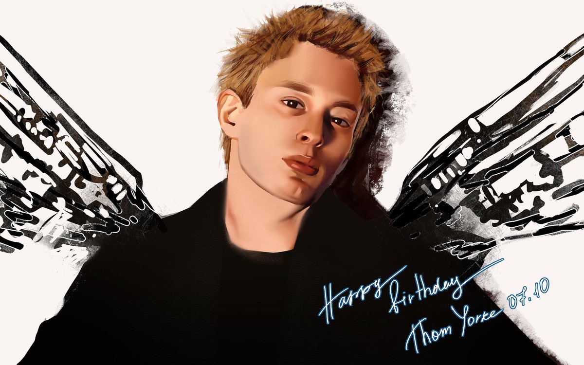 hbd Thom!! #Radiohead #ThomYorke #art <a href="/thomyorke/">Thom Yorke</a>