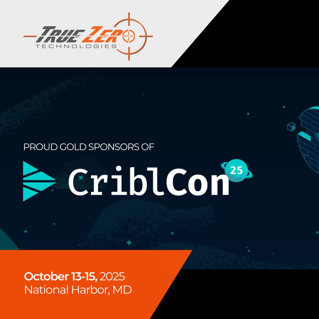 truezerotech's tweet photo. Join True Zero Technologies in National Harbor, MD, Oct 13–15, for the premier event in data + observability innovation.

✔️ 20+ TB/day processed
✔️ 30–45% data reduction
✔️ Real-time insights
✔️ M-21-31 compliance optimization
Don’t miss👉 Save $100: https://t.co/0mwyygmQZc https://t.co/JZOjWz2zXt
